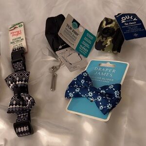 Draper James Navy Floral Dog Bow Tie